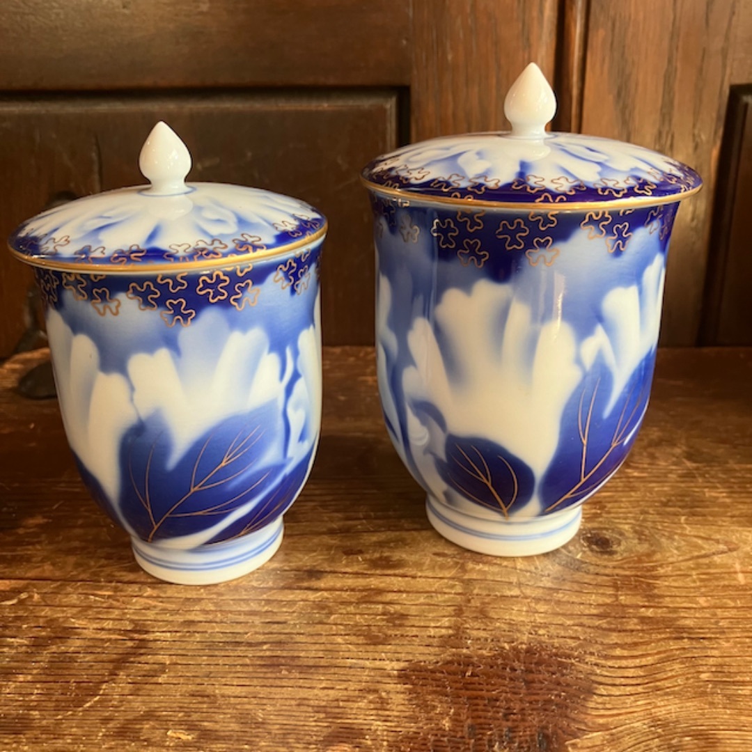 深川製磁 - 深川製 急須 蓋付 夫婦 湯呑み 茶器 煎茶 金彩 染付 深川製磁 - 深川製 急須 蓋付 夫婦 湯呑み 茶器 煎茶 金彩 染付