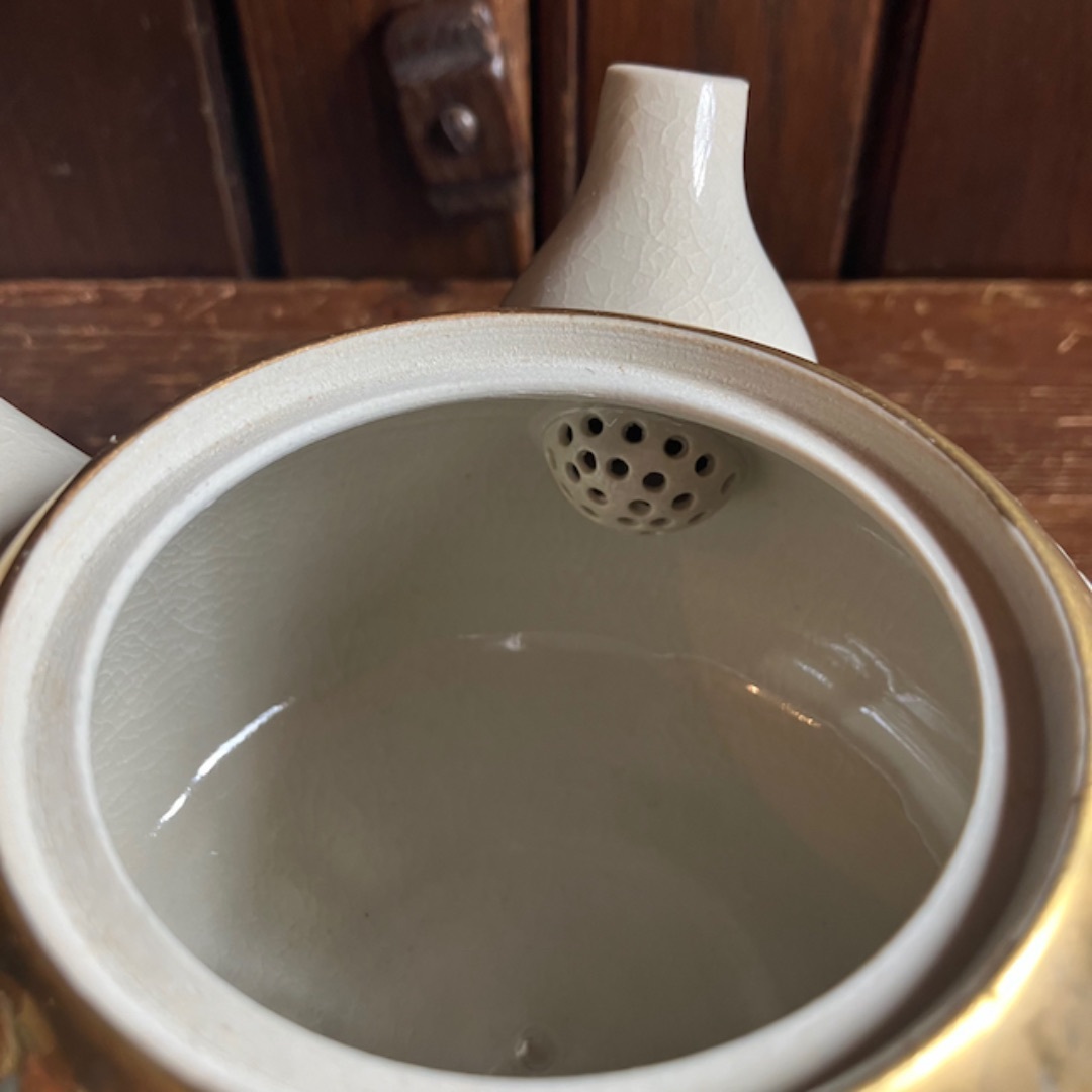 九谷 古九谷 九谷焼 陶光 菖蒲 茶器 急須 湯呑み 茶器揃い 骨董