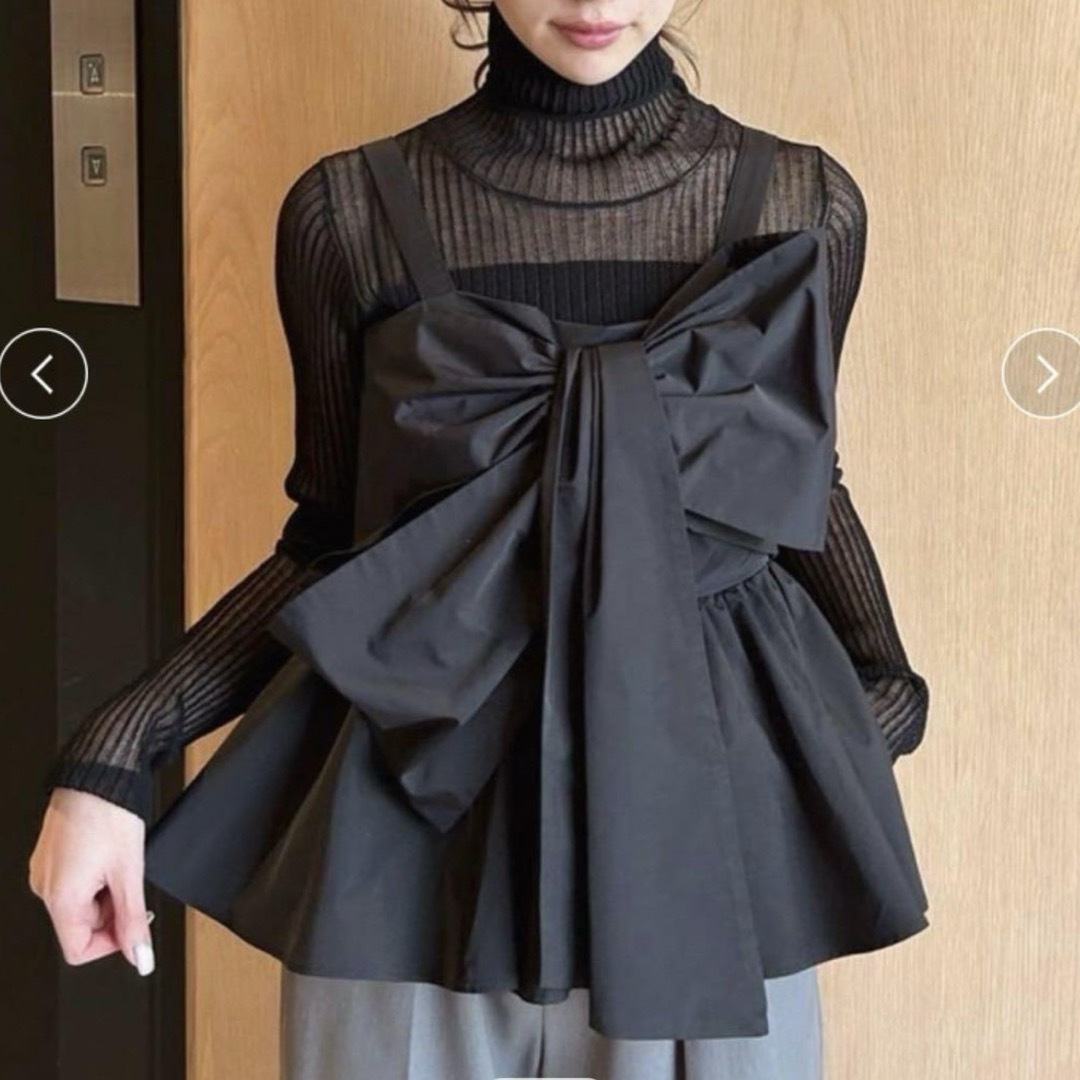 FRAY I.D - 【希望価格お聞きします!】ペプラムリボントップス FRAY I.D - 【希望価格お聞きします!】ペプラムリボントップス