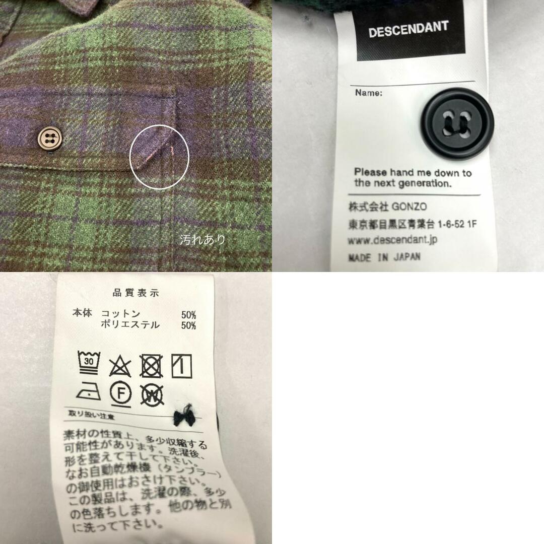 DESCENDANT | ディセンダント VANING CHECK LS SHIRT 長袖シャツ DESCENDANT | ディセンダント VANING CHECK LS SHIRT 長袖シャツ