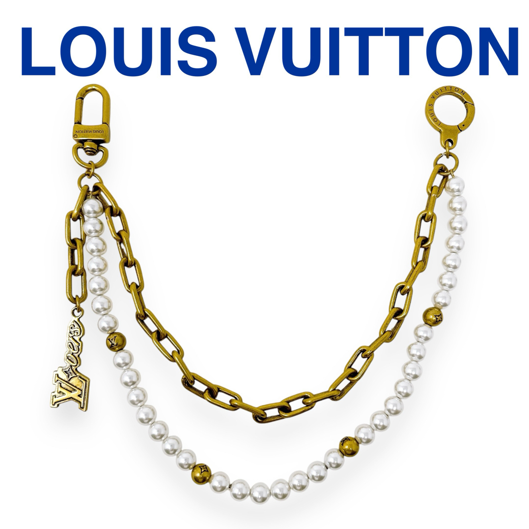 LOUIS VUITTON - ルイヴィトン M01689 パール ゴールド チェーン LOUIS VUITTON - ルイヴィトン M01689 パール ゴールド チェーン