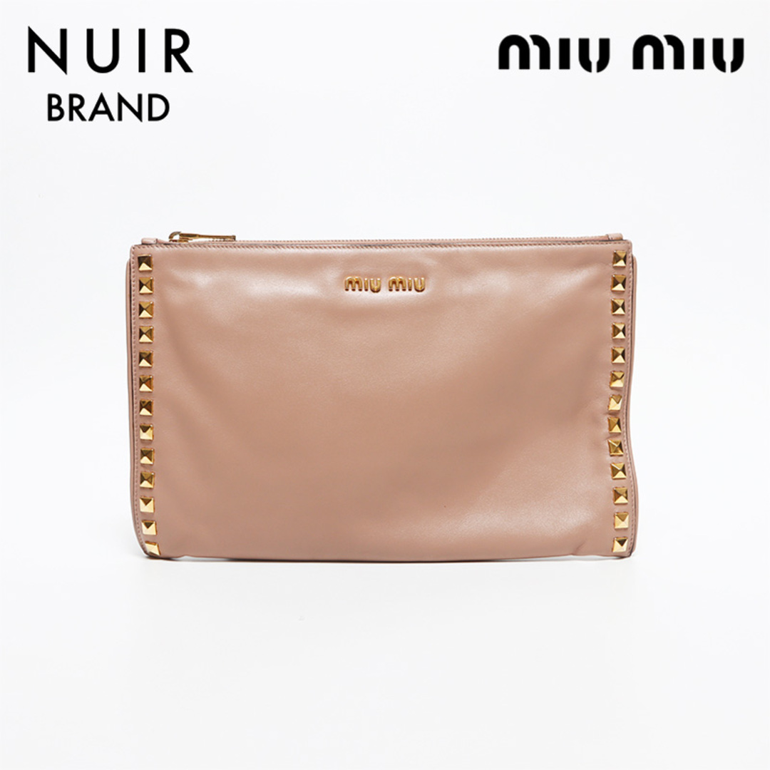 楽天市場】【中古】miu miu ゴールドスタッズ クラッチバッグ 楽天市場】【中古】miu miu ゴールドスタッズ クラッチバッグ