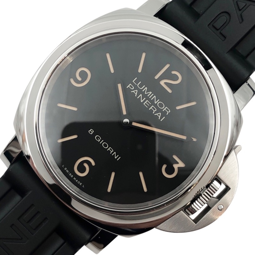 PANERAI - 　パネライ PANERAI ルミノール ベース 8デイズ PAM00914 ブラック SS メンズ 腕時計