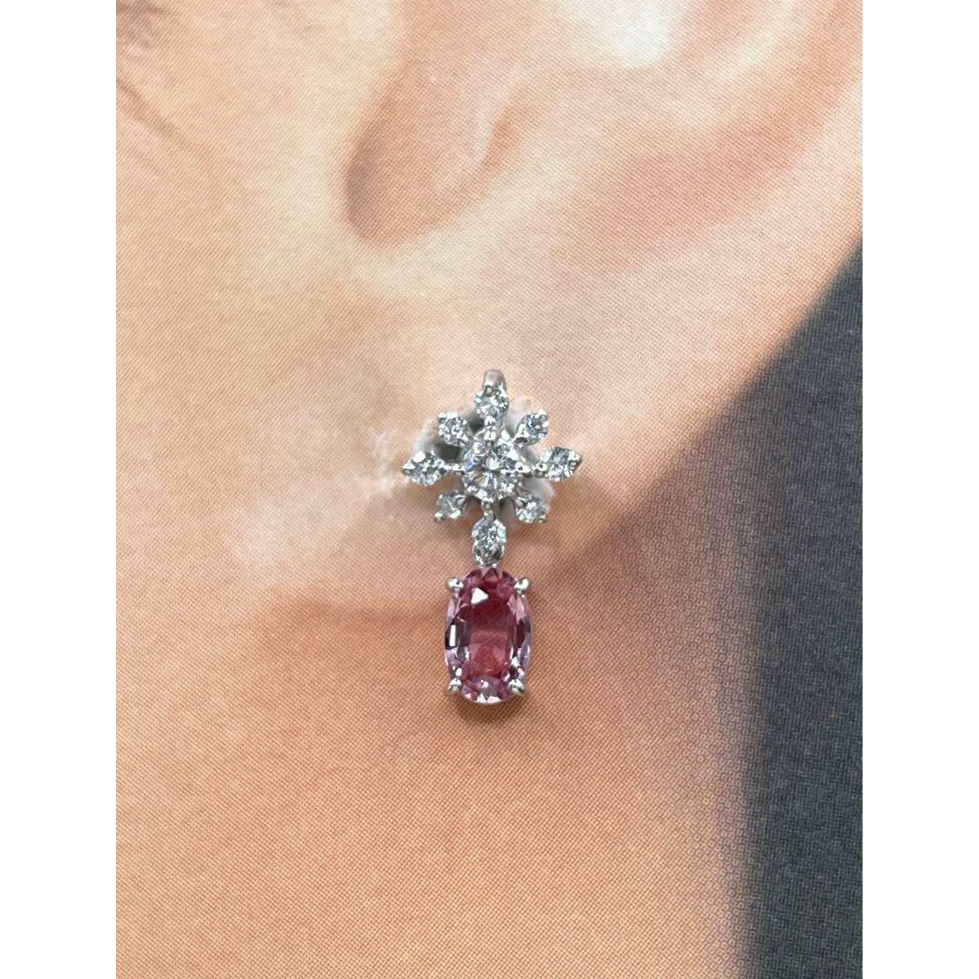 JQ357☆高級 ファンシーサファイア0.38ct D K14WG ピアス ソ付 JQ357☆高級 ファンシーサファイア0.38ct D K14WG ピアス ソ付