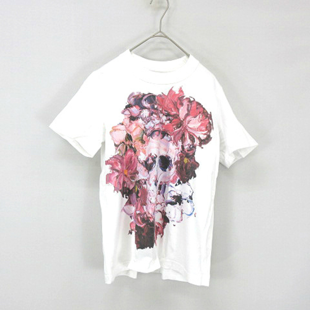 ジュンヤワタナベ denim XE-T003 Tシャツ スカルフラワー 白 M ジュンヤワタナベ denim XE-T003 Tシャツ スカルフラワー 白 M