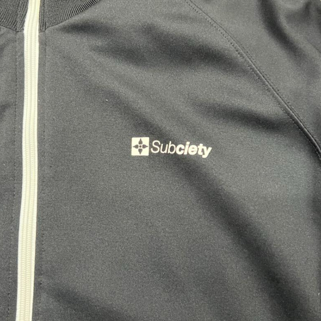 Subciety - s subciety トラックジャケット 黒 ライン ジャージ Subciety - s subciety トラックジャケット 黒 ライン ジャージ
