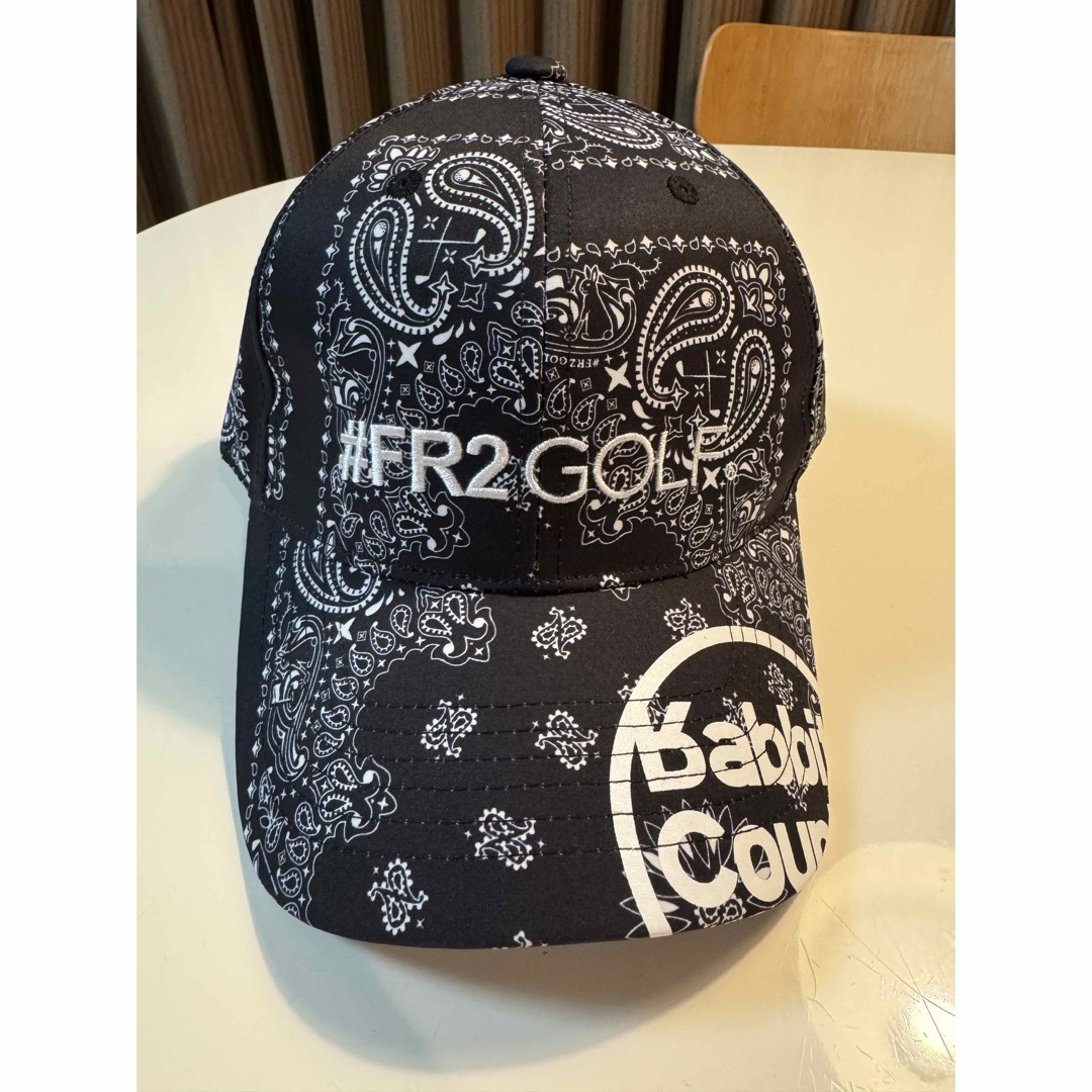 新品・未試着】#FR2 GOLF ペイズリー柄キャップ 黒 送料込み 新品・未試着】#FR2 GOLF ペイズリー柄キャップ 黒 送料込み