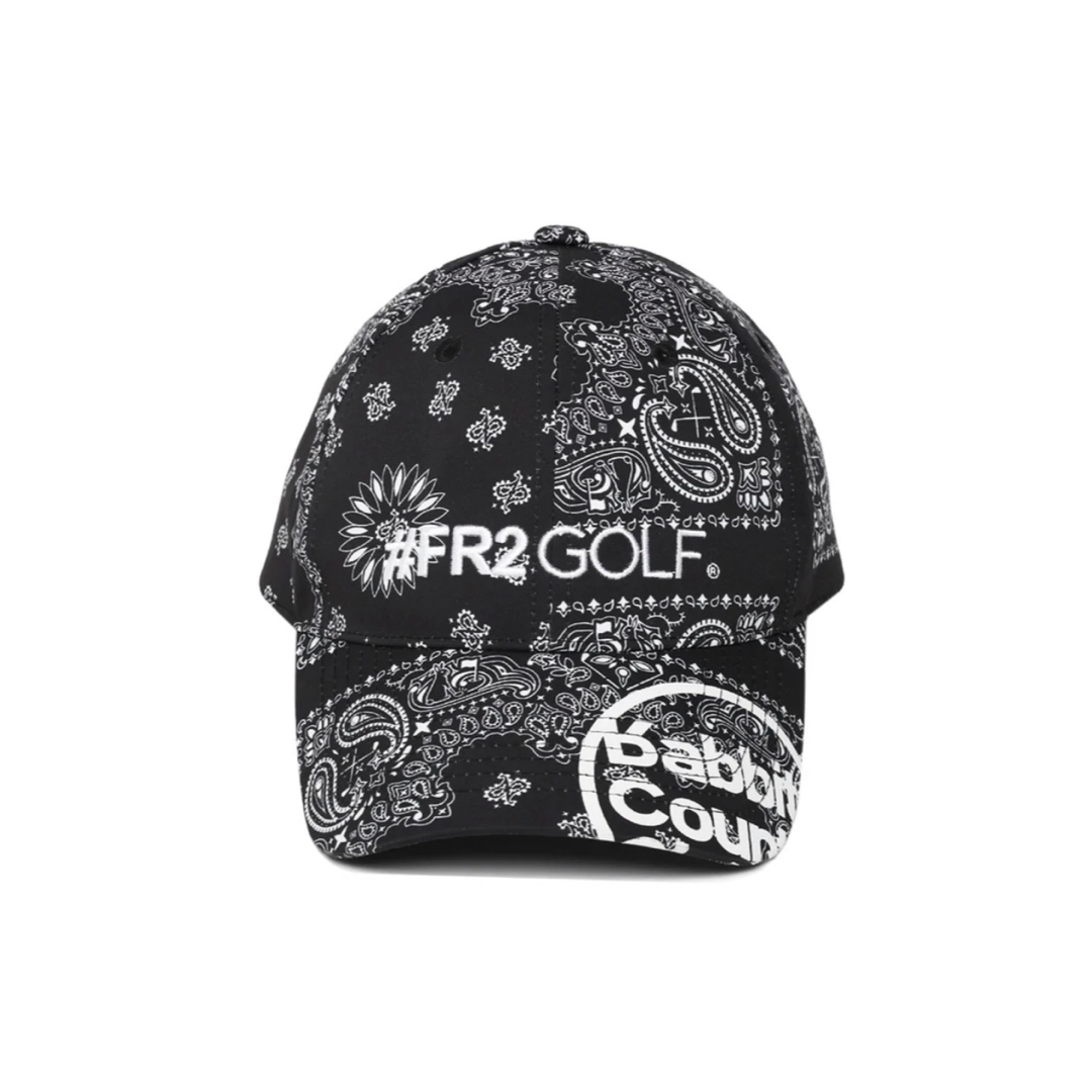 新品・未試着】#FR2 GOLF ペイズリー柄キャップ 黒 送料込み 新品・未試着】#FR2 GOLF ペイズリー柄キャップ 黒 送料込み