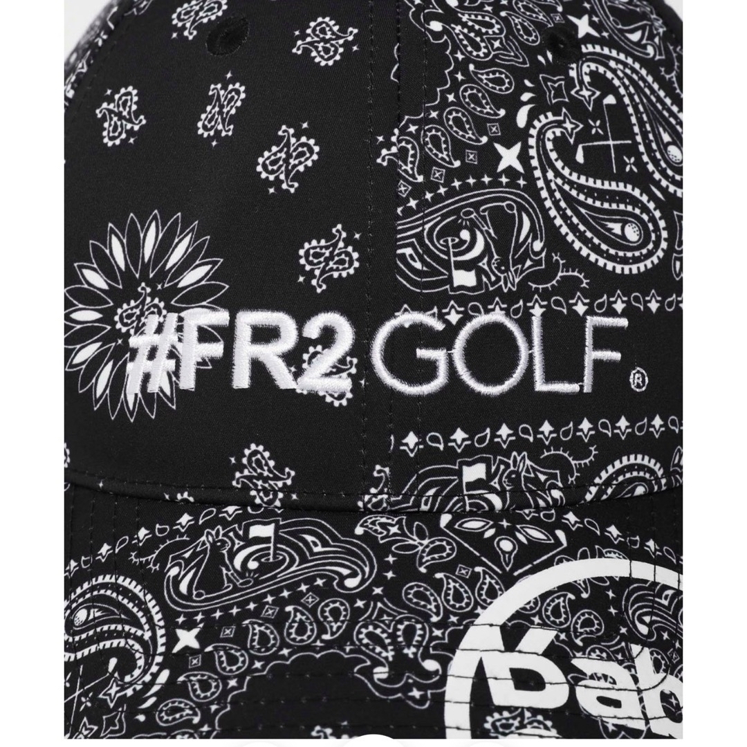 新品・未試着】#FR2 GOLF ペイズリー柄キャップ 黒 送料込み 新品・未試着】#FR2 GOLF ペイズリー柄キャップ 黒 送料込み