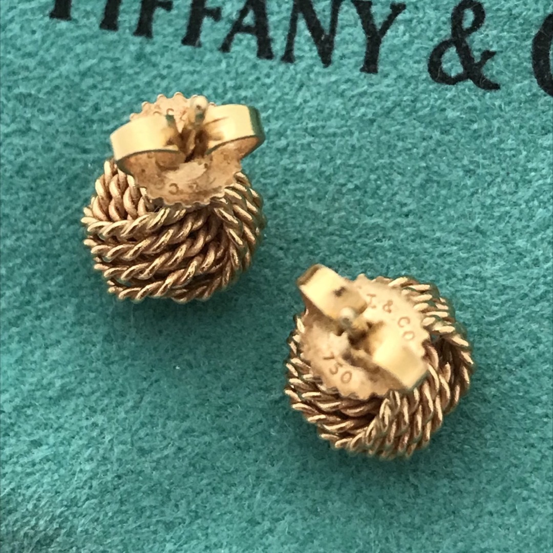 Tiffany K18YGサマセット ツイストノット ピアス Tiffany K18YGサマセット ツイストノット ピアス