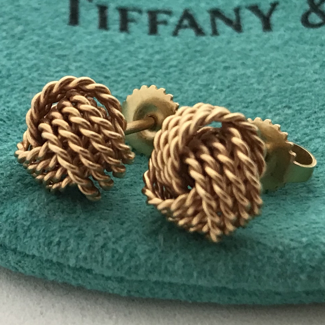 Tiffany K18YGサマセット ツイストノット ピアス Tiffany K18YGサマセット ツイストノット ピアス