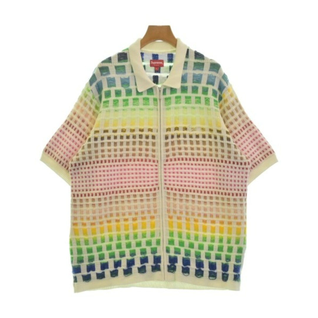 Supreme シュプリーム ニット・セーター L 白x 赤x緑等(総柄 Supreme シュプリーム ニット・セーター L 白x 赤x緑等(総柄