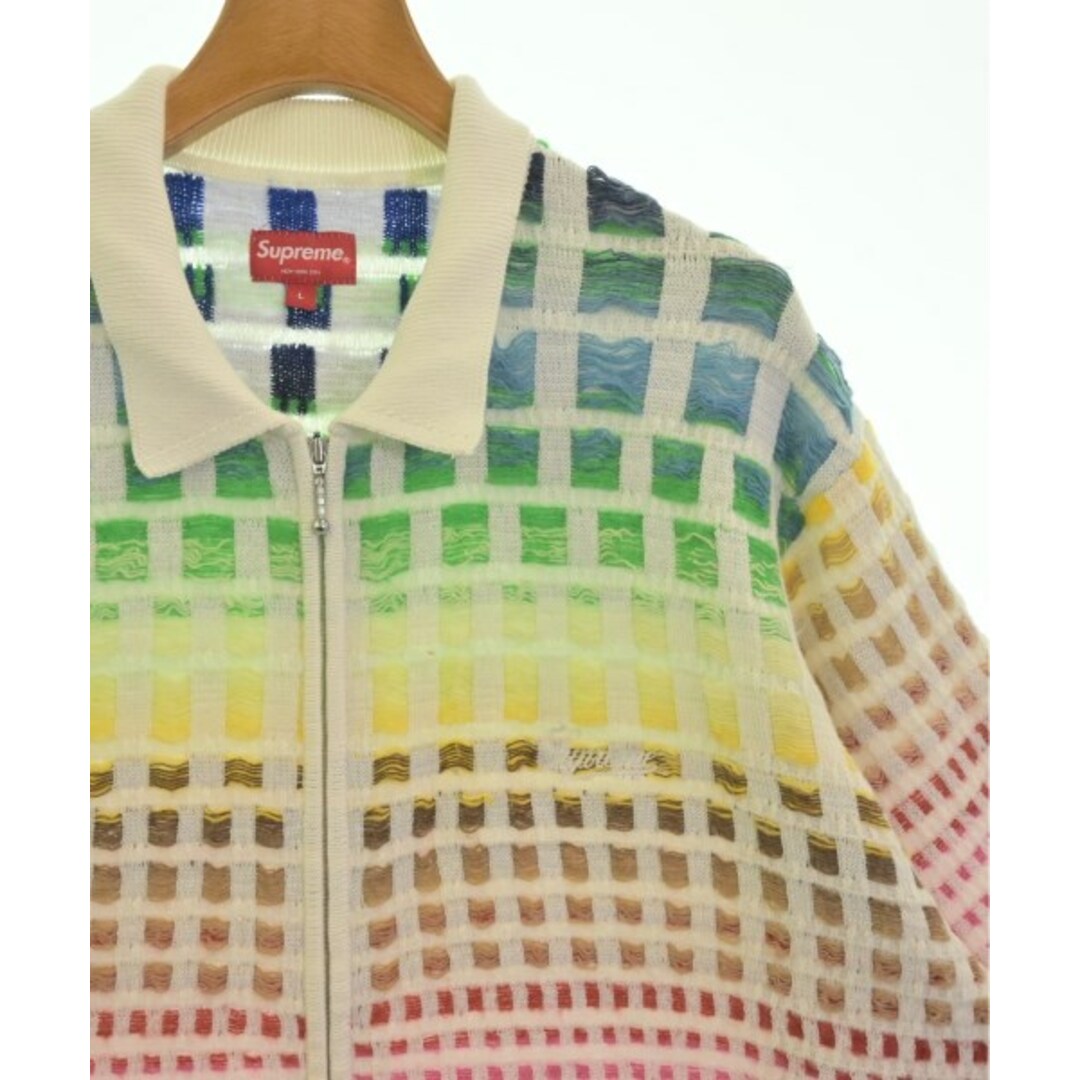 Supreme シュプリーム ニット・セーター L 白x 赤x緑等(総柄 Supreme シュプリーム ニット・セーター L 白x 赤x緑等(総柄