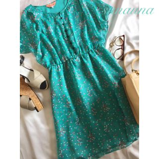 スーナウーナ(SunaUna)の◆美品！送料無料◆sunauna◆春夏シフォンワンピース◆size 38◆(ひざ丈ワンピース)