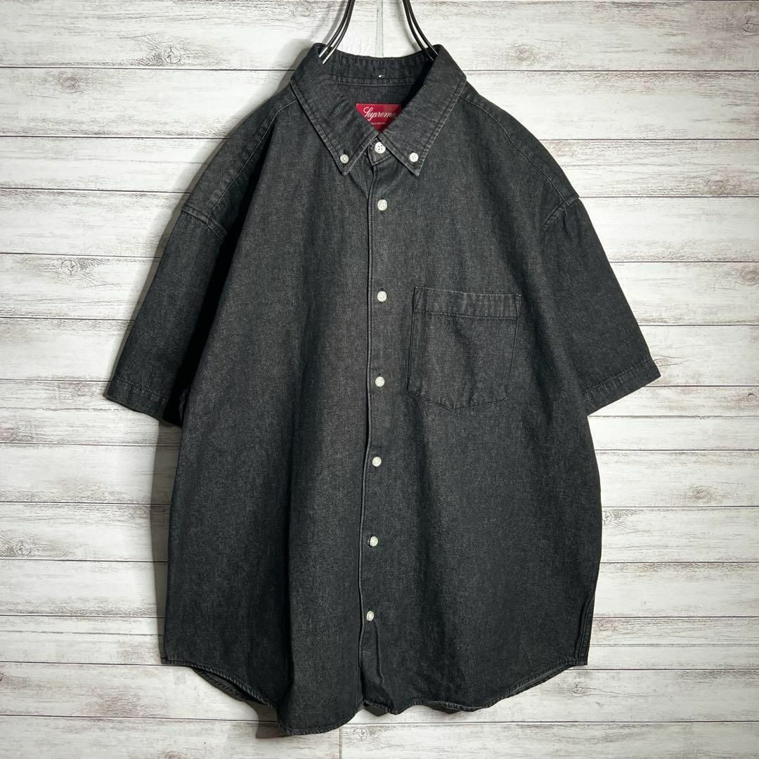 入手困難!!】シュプリーム ✈︎刺繍 デニムシャツ 半袖シャツ 入手困難!!】シュプリーム ✈︎刺繍 デニムシャツ 半袖シャツ