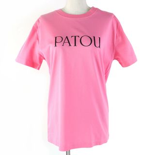 未使用品☆PATOU パトゥ JE0299999426P オーガニックコットン100％ ロゴプリント クルーネック 半袖Ｔシャツ ホットピンク XS レディース(Tシャツ(半袖/袖なし))