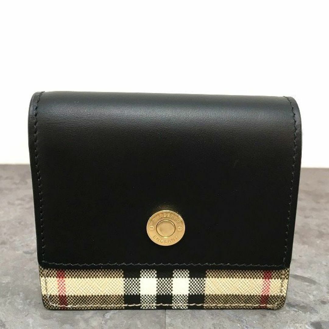 送料込み! 未使用品 BURBERRY コンパクトウォレット ブラック 送料込み! 未使用品 BURBERRY コンパクトウォレット ブラック