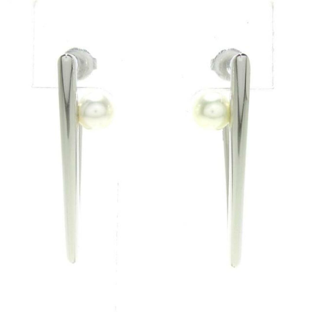 MIKIMOTO - mikimoto(ミキモト) ピアス美品 V Code シルバー MIKIMOTO - mikimoto(ミキモト) ピアス美品 V Code シルバー