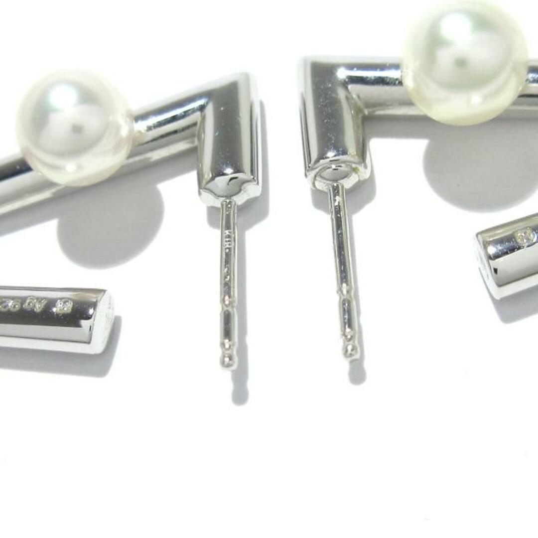 MIKIMOTO - mikimoto(ミキモト) ピアス美品 V Code シルバー MIKIMOTO - mikimoto(ミキモト) ピアス美品 V Code シルバー