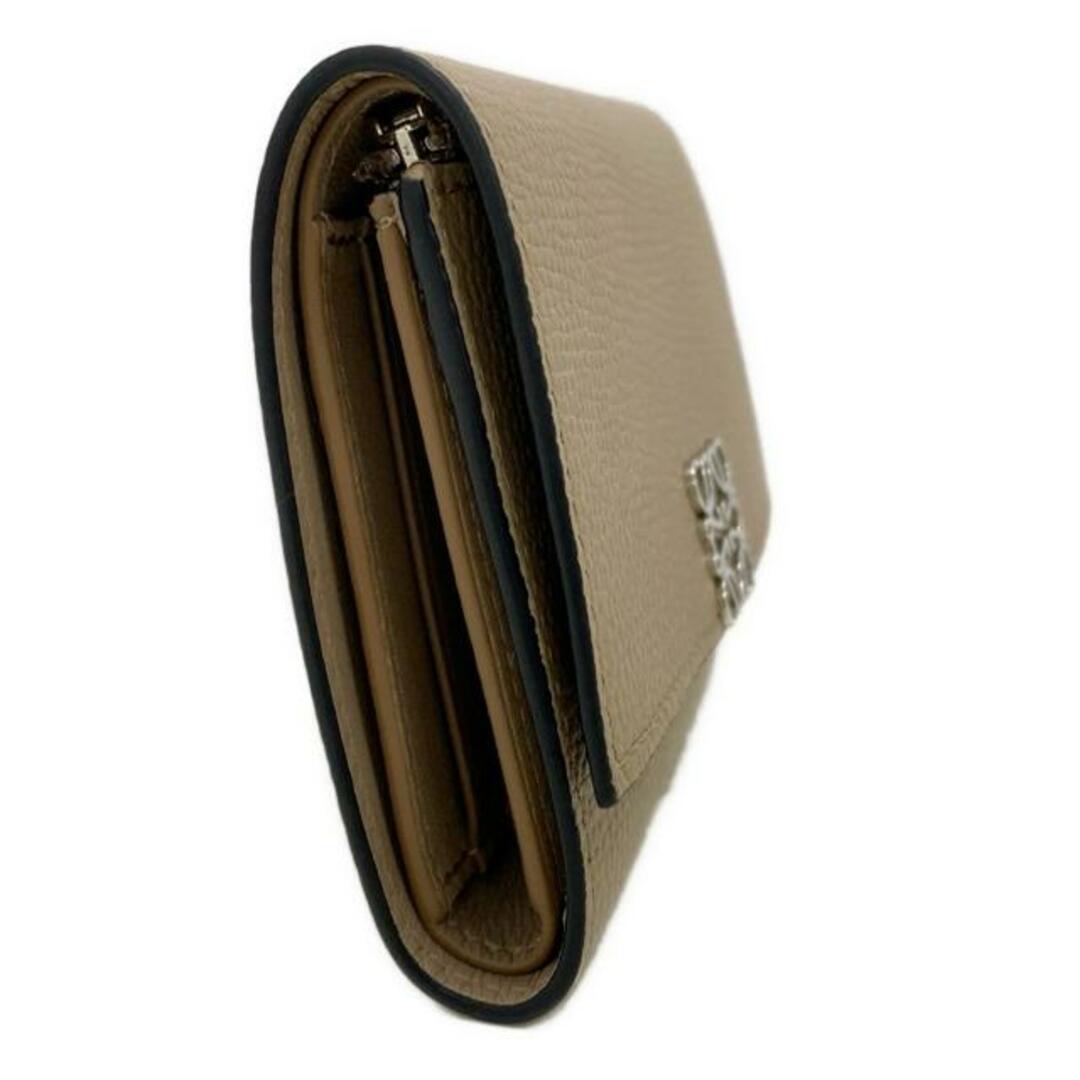 LOEWE(ロエベ) 3つ折り財布美品 - ベージュ レザー 財布 LOEWE(ロエベ) 3つ折り財布美品 - ベージュ レザー 財布