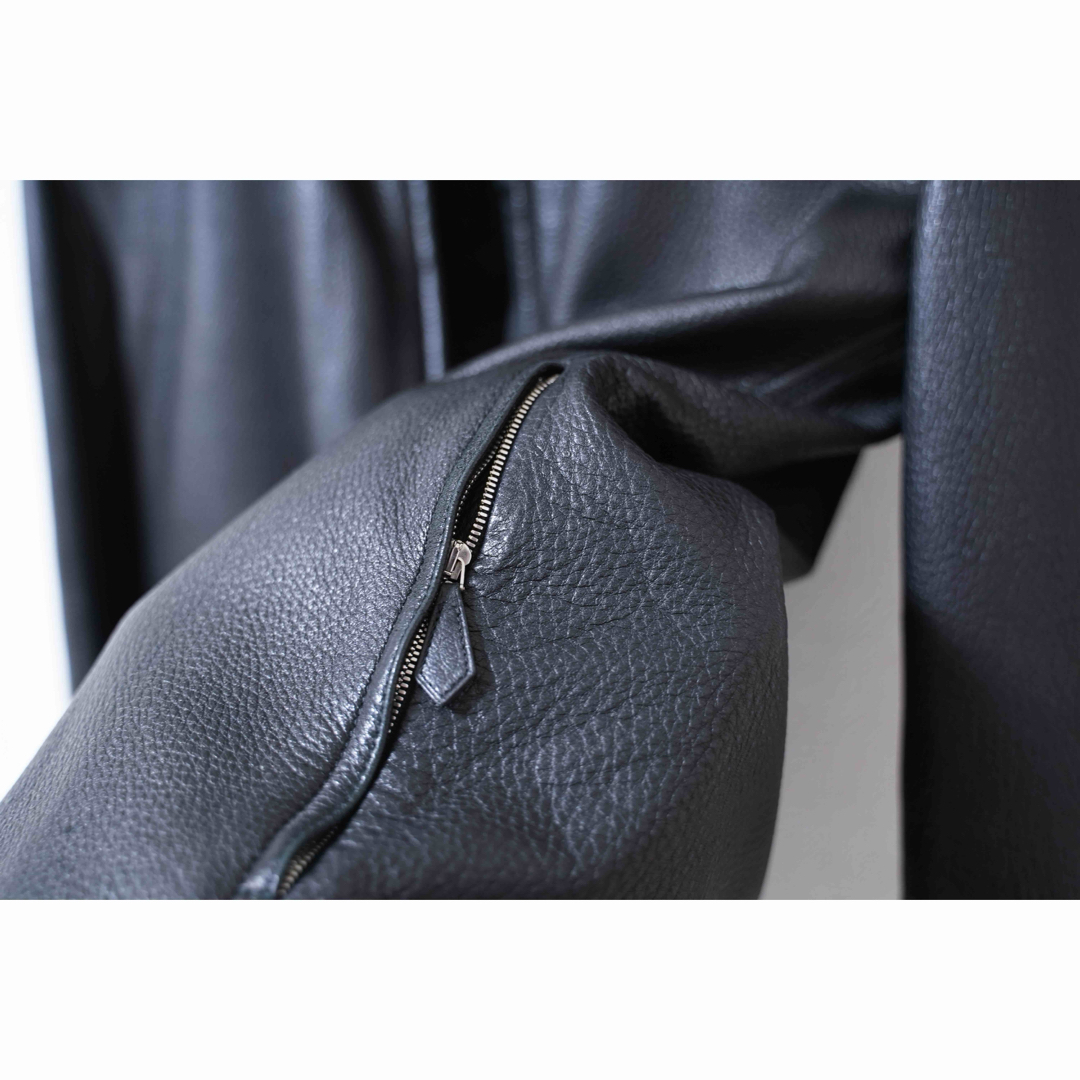 HERMES - HERMÈS エルメス レザーブルゾン 52 ディア ライダース HERMES - HERMÈS エルメス レザーブルゾン 52 ディア ライダース