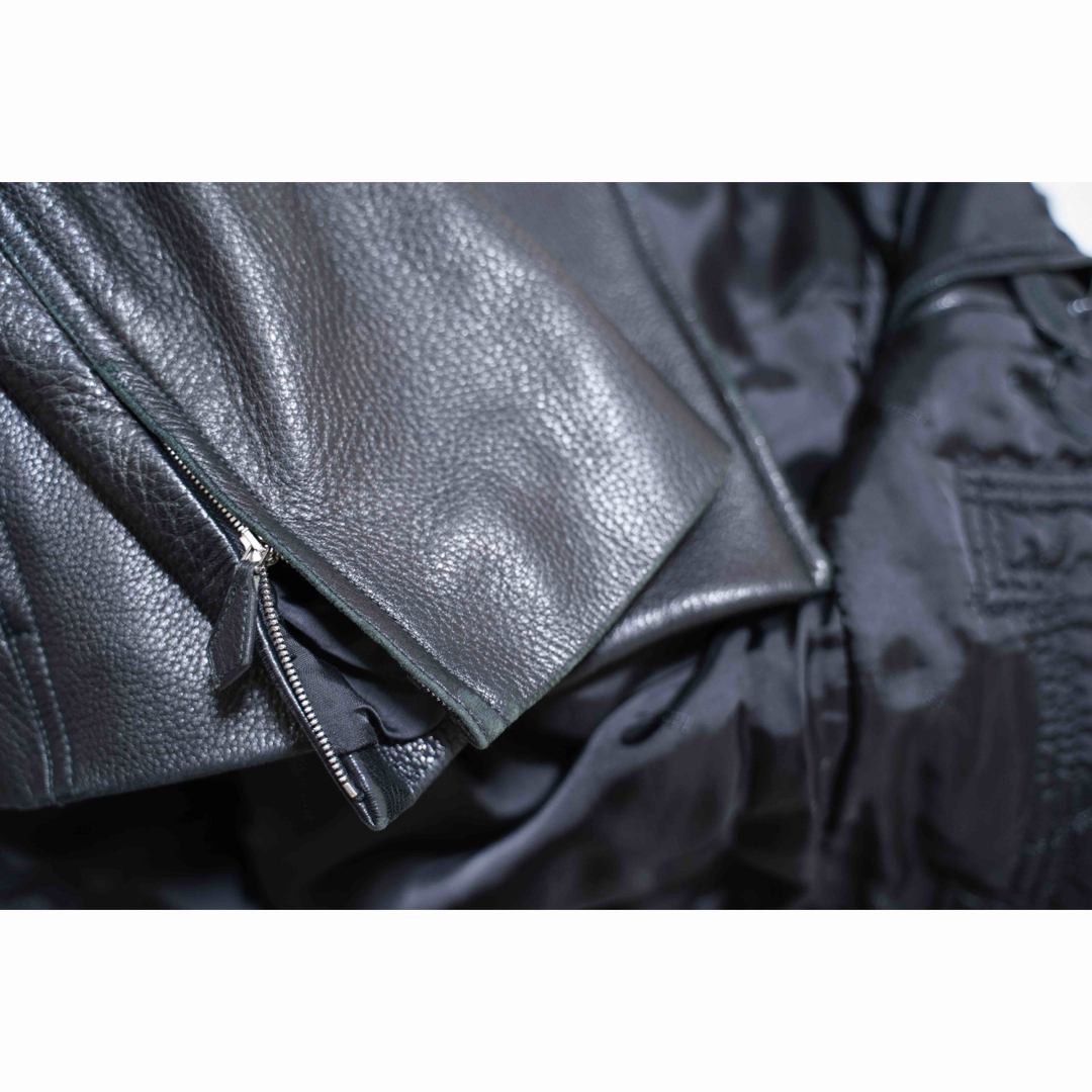 HERMES - HERMÈS エルメス レザーブルゾン 52 ディア ライダース HERMES - HERMÈS エルメス レザーブルゾン 52 ディア ライダース