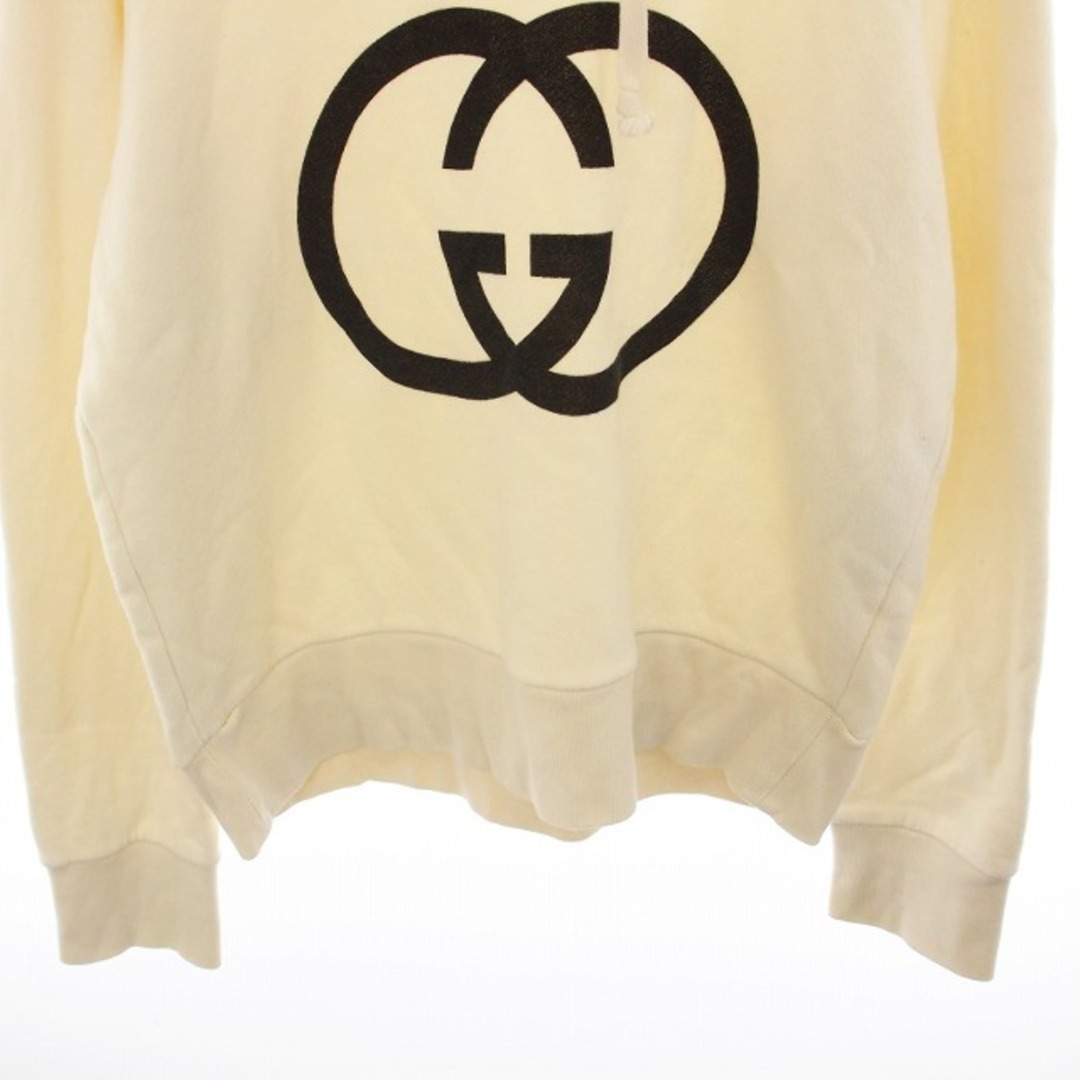 GUCCI インターロッキングGG パーカー プルオーバー ロゴ M 白 GUCCI インターロッキングGG パーカー プルオーバー ロゴ M 白