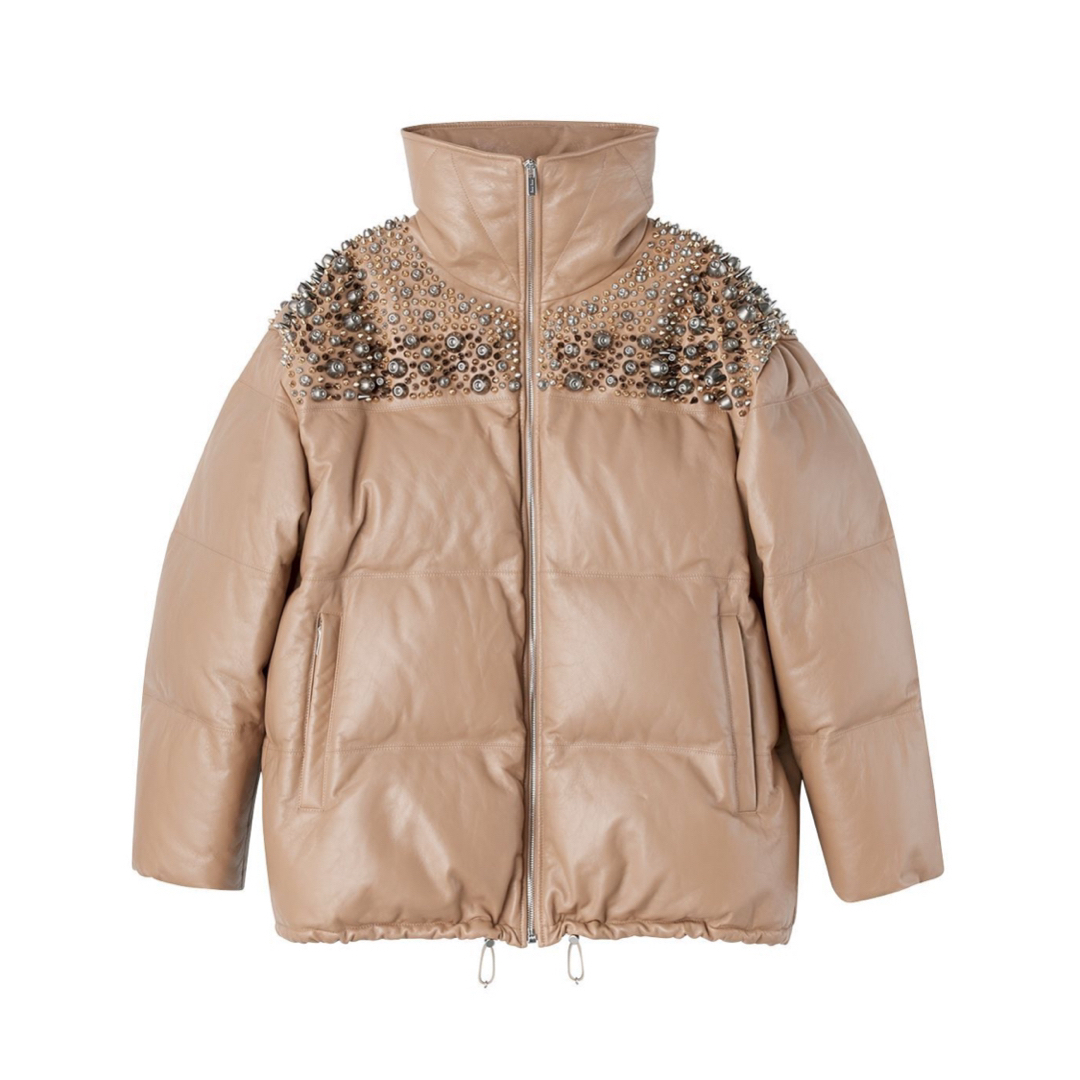 MIU MIU - (新品)21FW miumiu レザーダウンジャケット ミュウ MIU MIU - (新品)21FW miumiu レザーダウンジャケット ミュウ