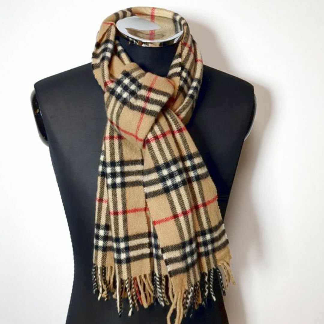 最大10%OFFクーポン 長さ133cm位 ショートマフラー ラムウール バーバリーズ - BURBERRY ノバチェックの通販 ならラクマ shop|バーバリー hiro's by 小物