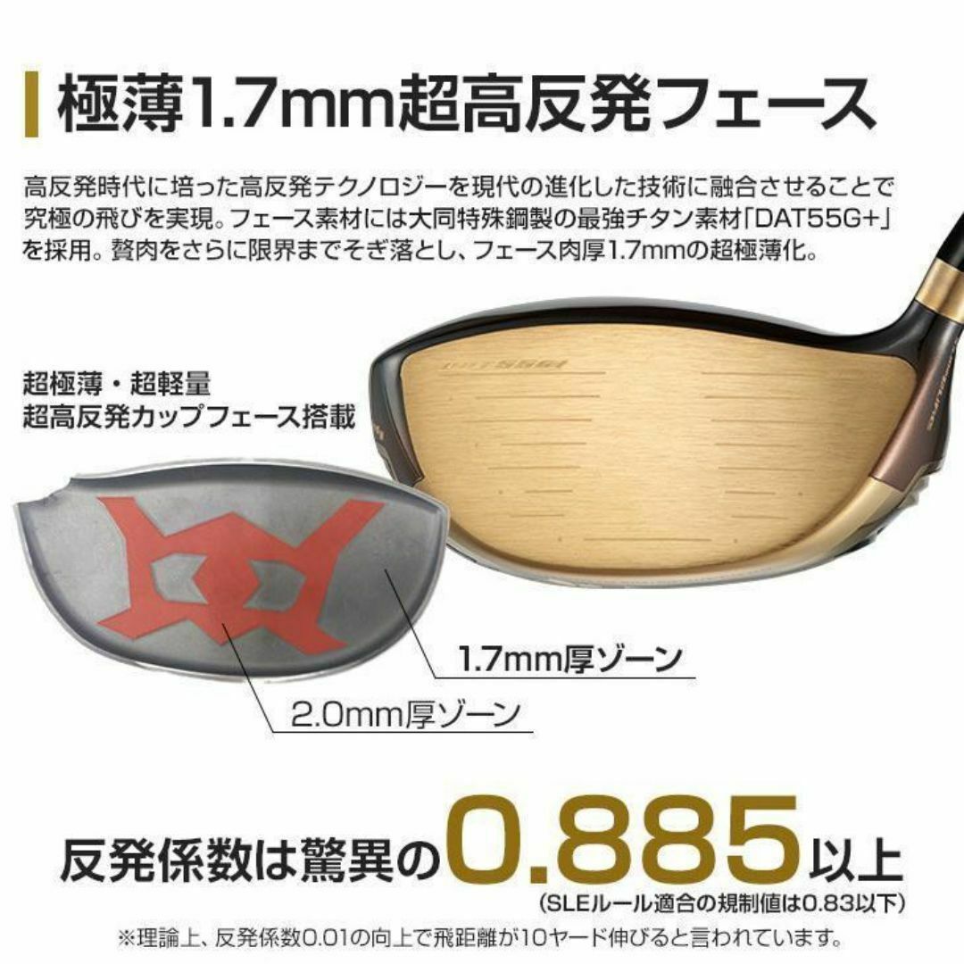 ▽超高反発ドライバー CBRゴールドプレミア メーカーオリジナル ▽超高反発ドライバー CBRゴールドプレミア メーカーオリジナル