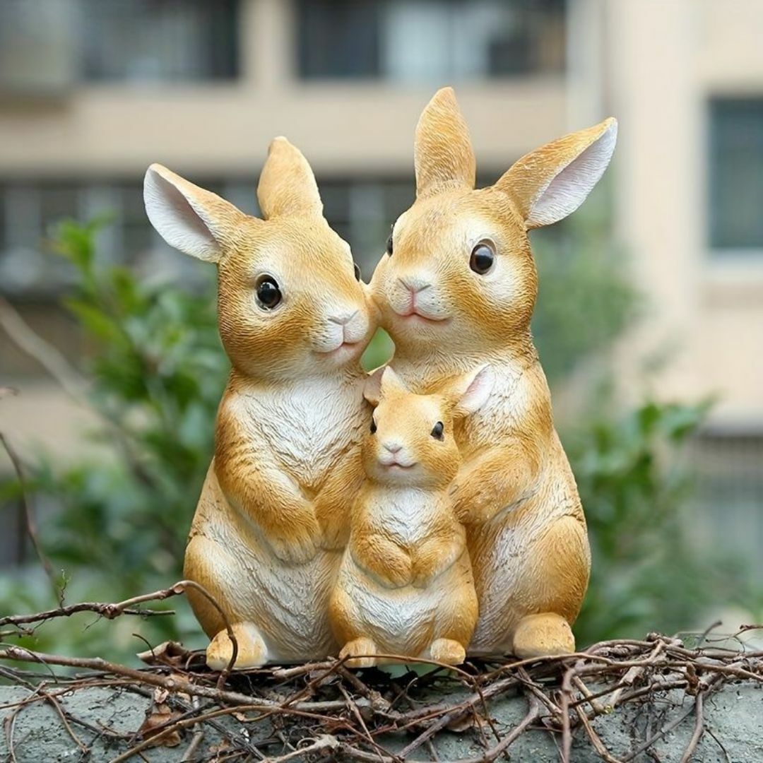 うさぎ 置物 うさぎ親子 かわいいうさぎ 置物 庭装飾 玄関装飾の うさぎ 置物 うさぎ親子 かわいいうさぎ 置物 庭装飾 玄関装飾の