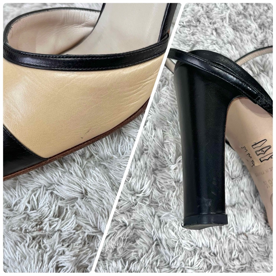 CHANEL シャネル ココマーク スリングバック バイカラーパンプス CHANEL シャネル ココマーク スリングバック バイカラーパンプス