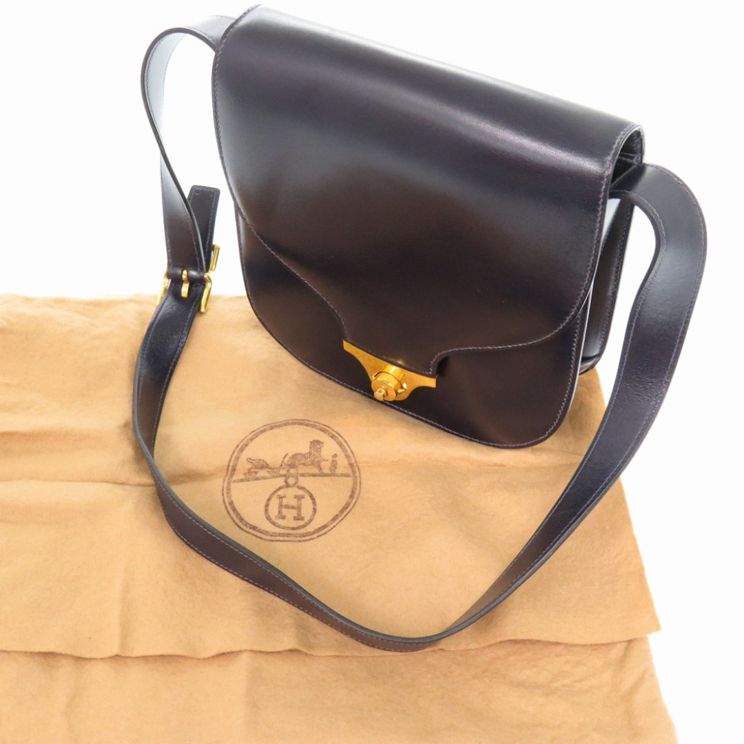 HERMES - 美品 エルメス ヴィンテージ ボックスカーフ ブラック HERMES - 美品 エルメス ヴィンテージ ボックスカーフ ブラック