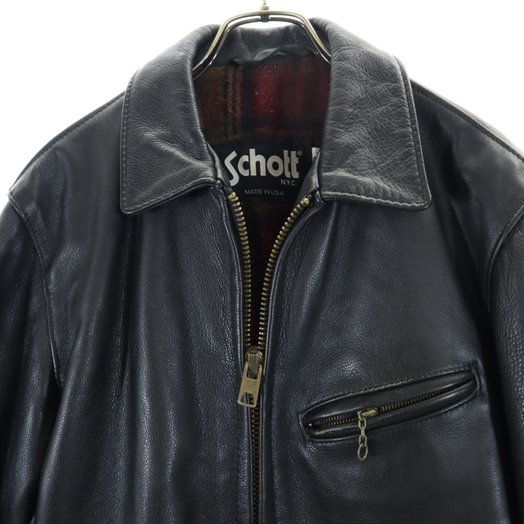 ショット USA製 レザージャケット 36 ブラック schott メンズ ショット USA製 レザージャケット 36 ブラック schott メンズ