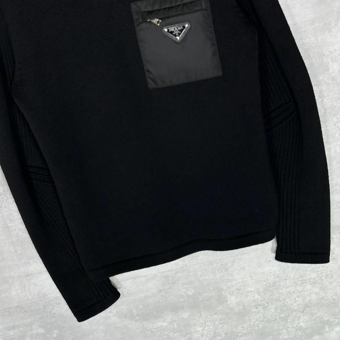 PRADA - 『PRADA』プラダ (46) 三角ロゴプレート ニットセーター PRADA - 『PRADA』プラダ (46) 三角ロゴプレート ニットセーター