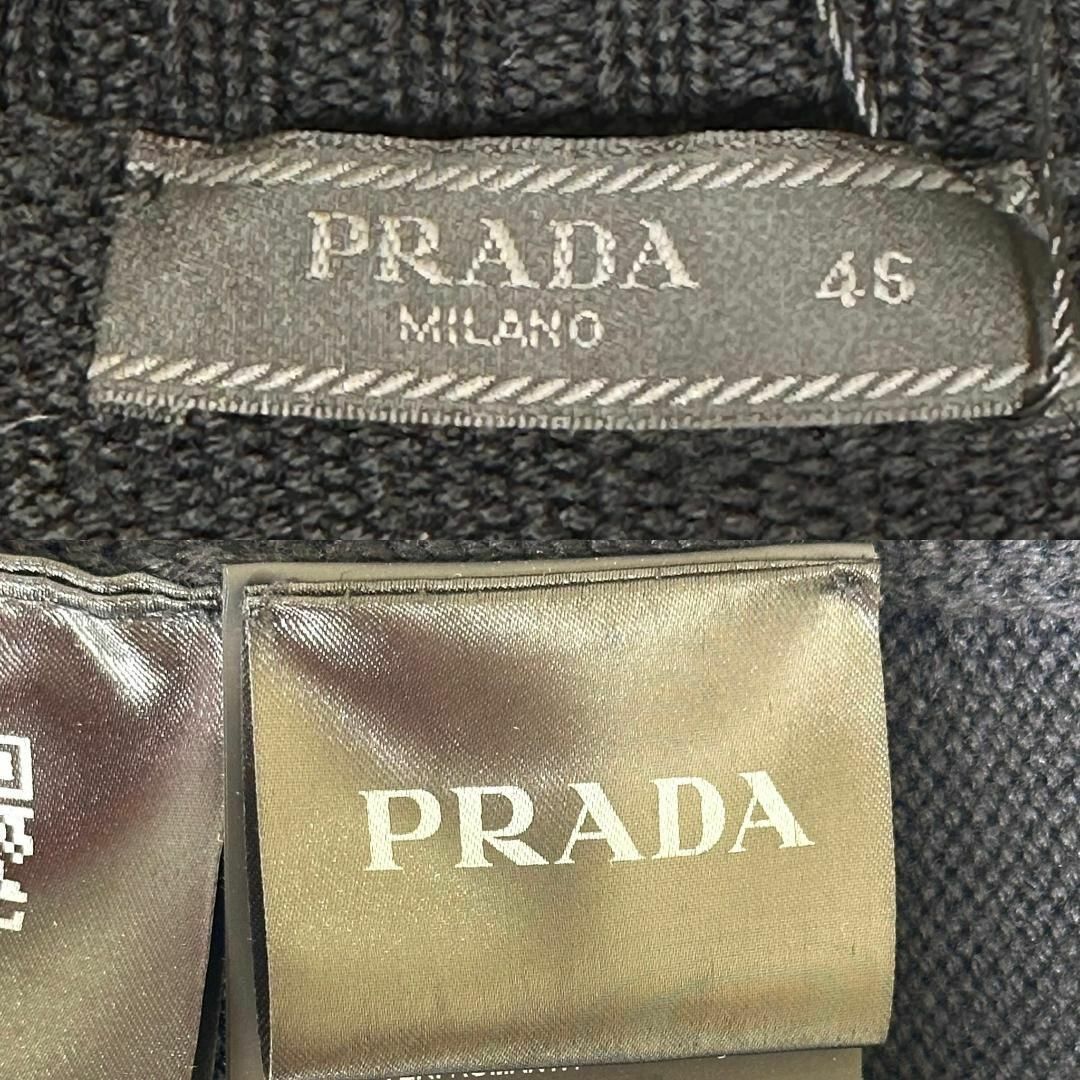PRADA - 『PRADA』プラダ (46) 三角ロゴプレート ニットセーター PRADA - 『PRADA』プラダ (46) 三角ロゴプレート ニットセーター