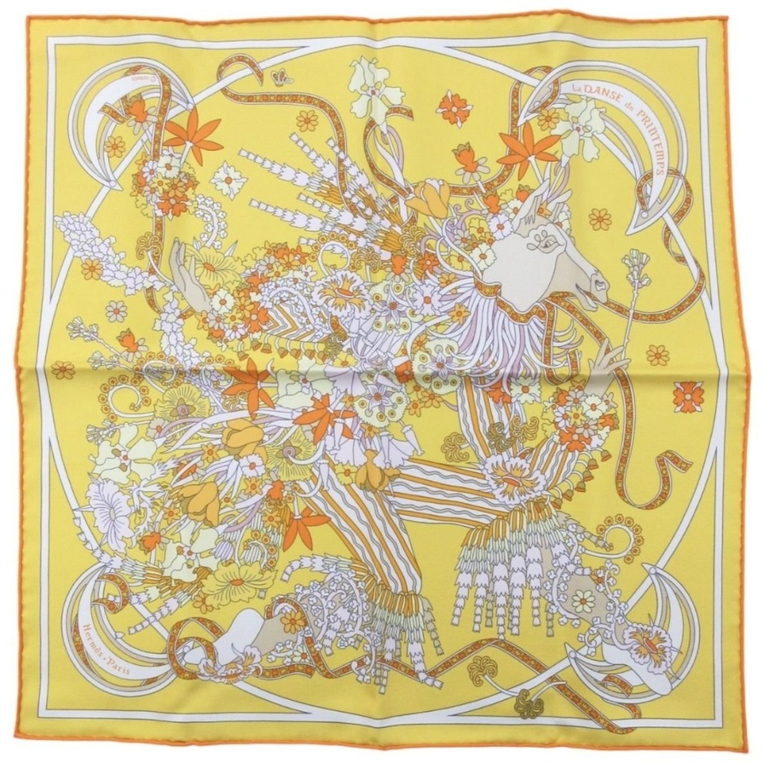 新品同様 24SS HERMES エルメス ガヴロッシュ カレ45《春の舞 新品同様 24SS HERMES エルメス ガヴロッシュ カレ45《春の舞