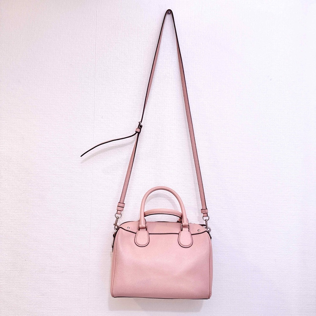 美品✨ コーチ coach ピンク ショルダー レザー ボストン バッグ 美品✨ コーチ coach ピンク ショルダー レザー ボストン バッグ