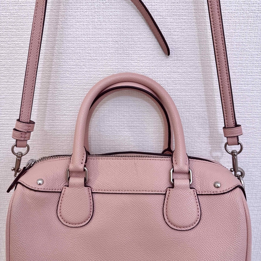 美品✨ コーチ coach ピンク ショルダー レザー ボストン バッグ 美品✨ コーチ coach ピンク ショルダー レザー ボストン バッグ