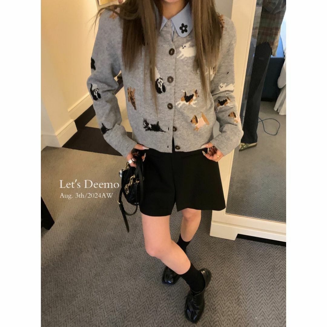 MARNI - DEEMOSTUDIO ウール混 犬柄 クルーネック ニット MARNI - DEEMOSTUDIO ウール混 犬柄 クルーネック ニット