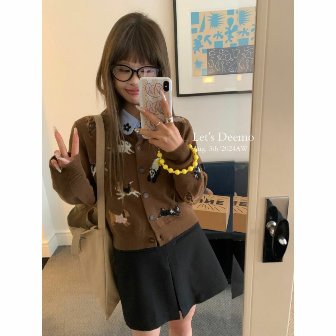 MARNI - DEEMOSTUDIO ウール混 犬柄 クルーネック ニット MARNI - DEEMOSTUDIO ウール混 犬柄 クルーネック ニット