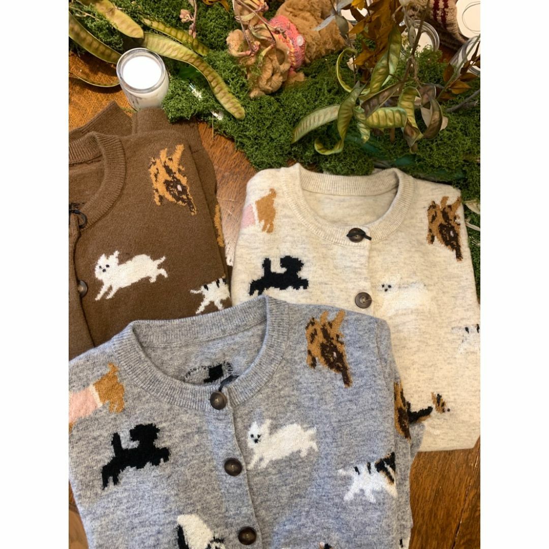 MARNI - DEEMOSTUDIO ウール混 犬柄 クルーネック ニット MARNI - DEEMOSTUDIO ウール混 犬柄 クルーネック ニット