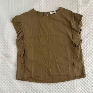 アースミュージックアンドエコロジー(earth music & ecology)のSALE◉フリルトップス　カーキ◉(Tシャツ(半袖/袖なし))