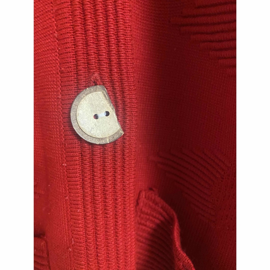 VINTAGE(ヴィンテージ)のビンテージ　vintage  USA80s ニット　コート　レッド　赤 レディースのジャケット/アウター(ニットコート)の商品写真