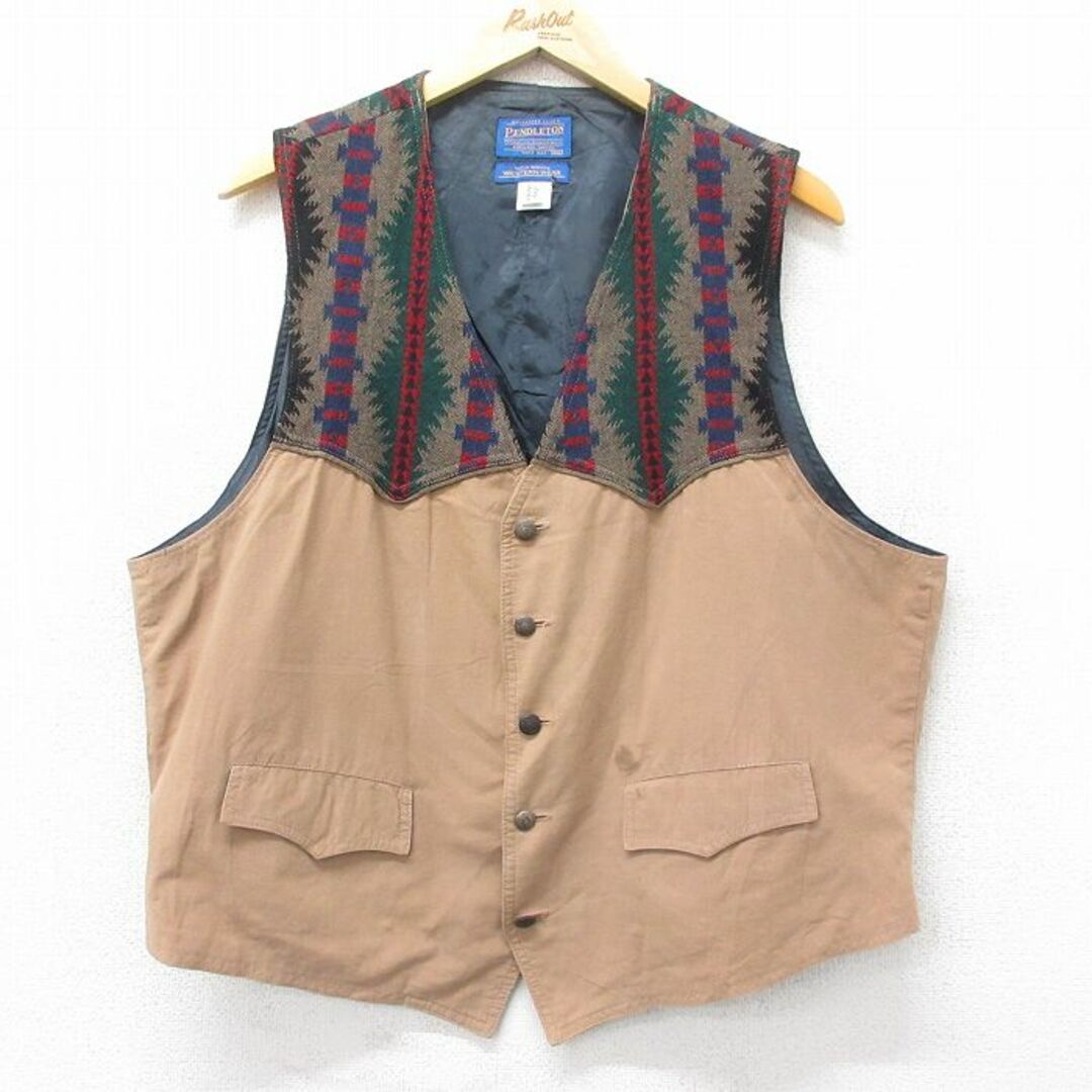 PENDLETON - XL☆古着 ペンドルトン PENDLETON ベスト メンズ 90 PENDLETON - XL☆古着 ペンドルトン PENDLETON ベスト メンズ 90