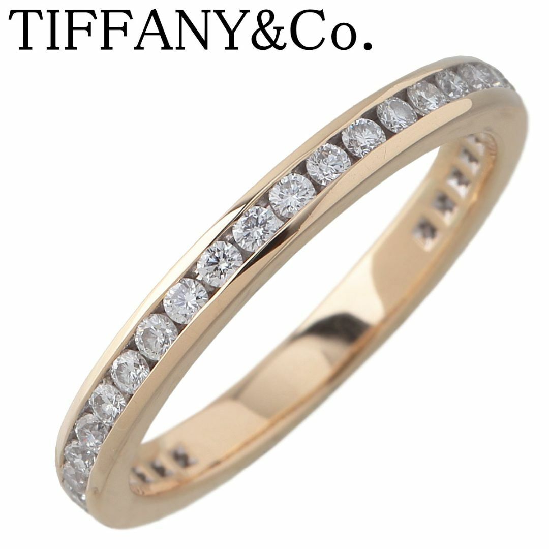 Tiffany & Co. - ティファニー ダイヤ リング チャネル フルエタニティ 9号強 幅2.2mm 750YG フルサークル 箱 新品仕上げ済 TIFFANY【19394】