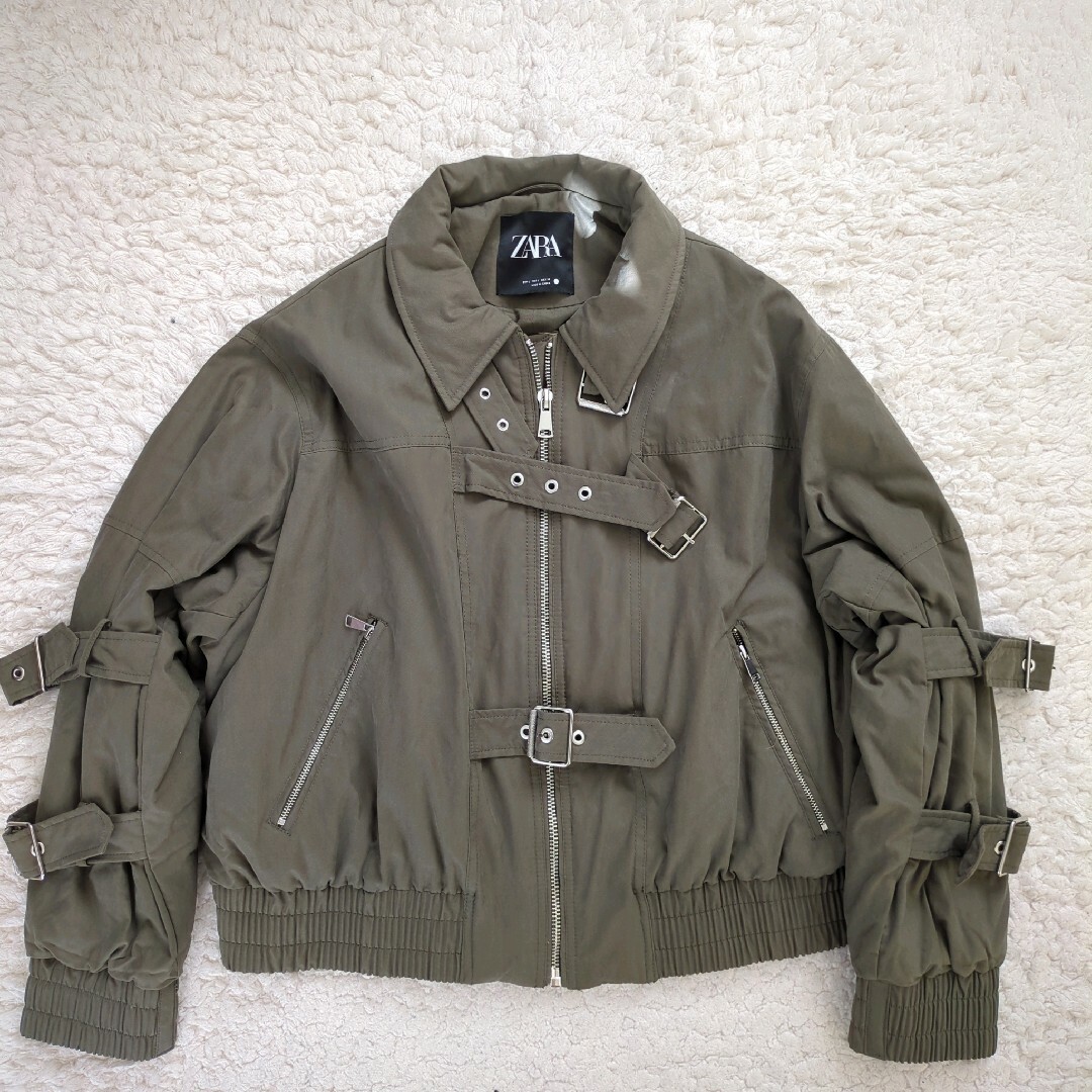 ZARA - 美品 ZARA ZW COLLECTION タブ付きボンバージャケット L ZARA - 美品 ZARA ZW COLLECTION タブ付きボンバージャケット L
