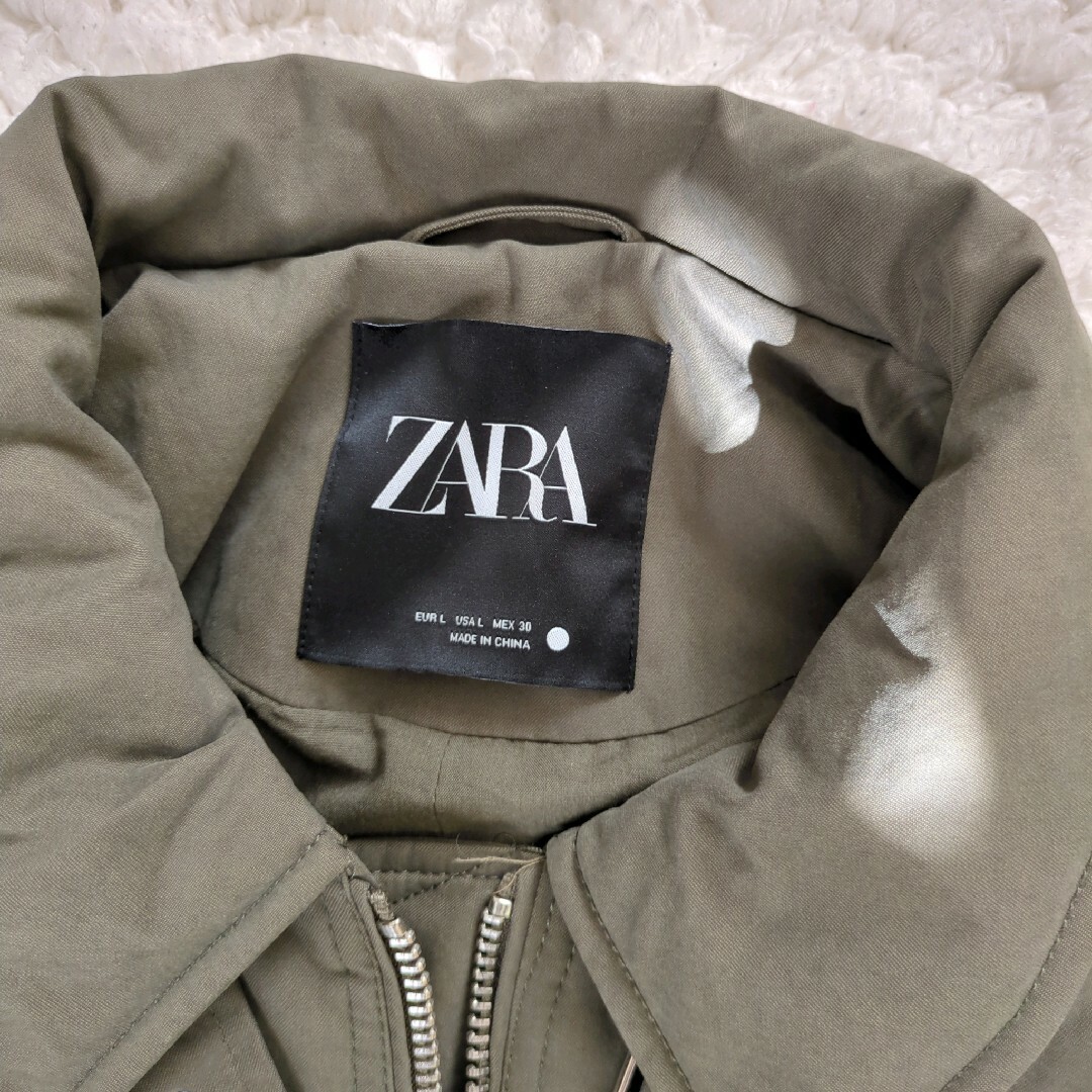 ZARA - 美品 ZARA ZW COLLECTION タブ付きボンバージャケット L ZARA - 美品 ZARA ZW COLLECTION タブ付きボンバージャケット L