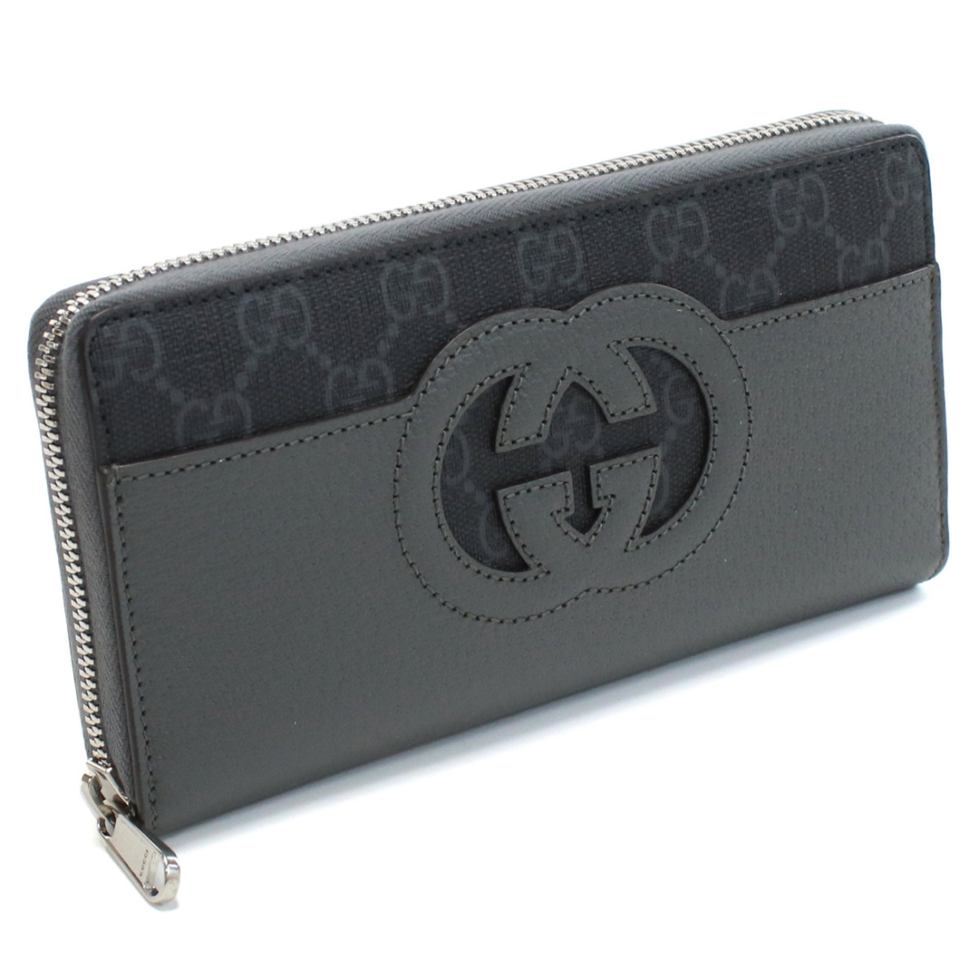 グッチ 長財布 ラウンドファスナー GUCCI 黒ブラック系 森 グッチ 長財布 ラウンドファスナー GUCCI 黒ブラック系 森