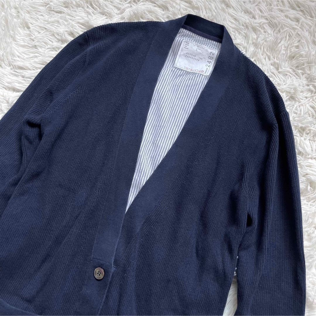 sacai サカイ 切替 ニットカーディガン ストライプ Vネック 2サイズ sacai サカイ 切替 ニットカーディガン ストライプ Vネック 2サイズ